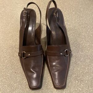 Bandolino Brown Slingback Heels 8M EUC